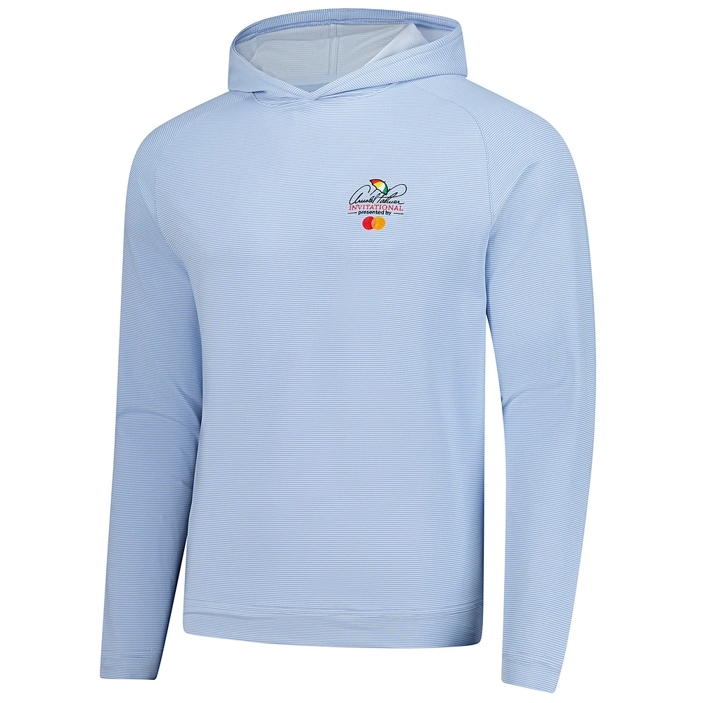 Men's Peter Millar  Blue Arnold Palmer Invitational Pine Sugar Stripe Performance Pullover Hoodie