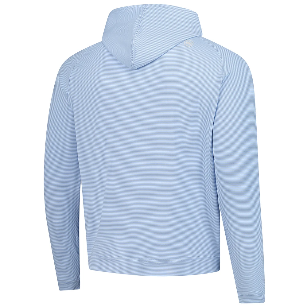 Men's Peter Millar  Blue Arnold Palmer Invitational Pine Sugar Stripe Performance Pullover Hoodie