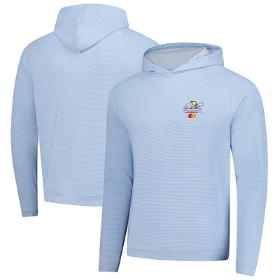 Men's Peter Millar  Blue Arnold Palmer Invitational Pine Sugar Stripe Performance Pullover Hoodie