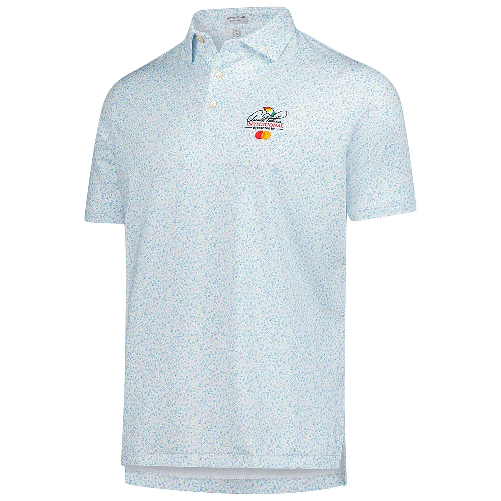 Men's Peter Millar  White Arnold Palmer Invitational Island Jammin' Performance Jersey Polo