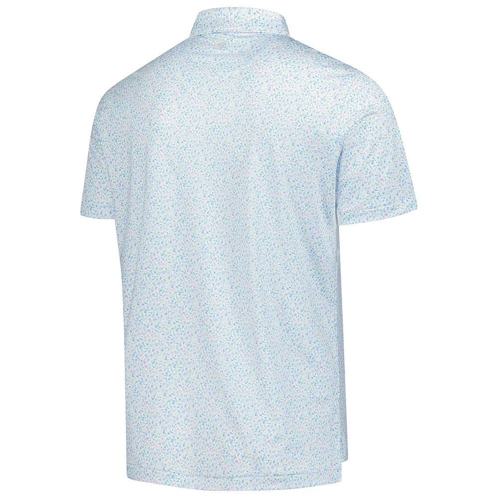 Men's Peter Millar  White Arnold Palmer Invitational Island Jammin' Performance Jersey Polo
