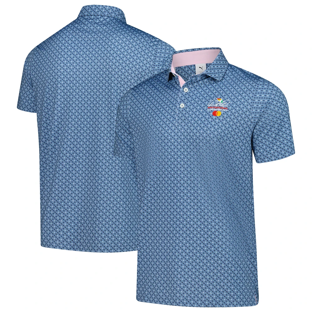 Men's Puma  Blue Arnold Palmer Invitational Micro Umbrellas MATTR Polo