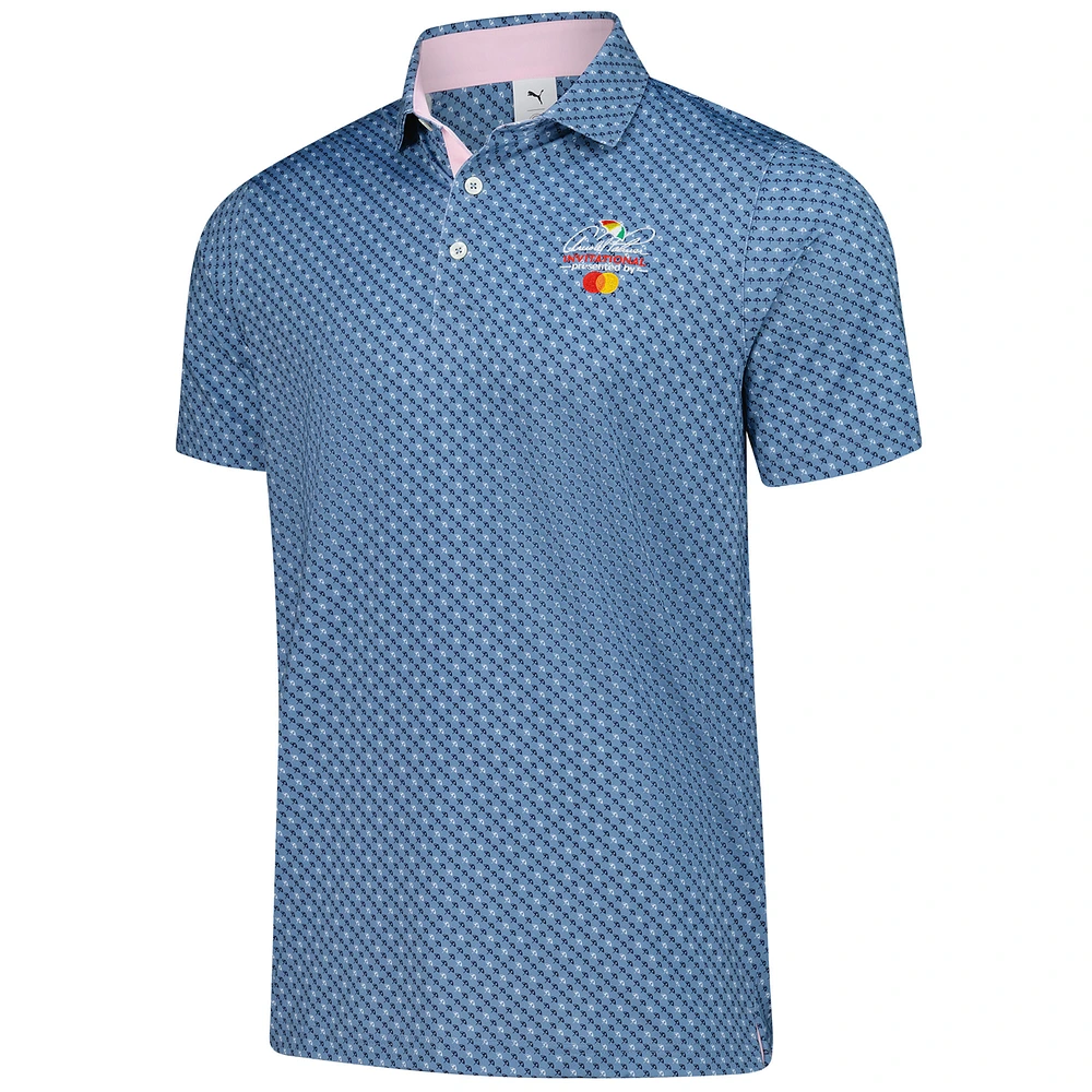 Men's Puma  Blue Arnold Palmer Invitational Micro Umbrellas MATTR Polo