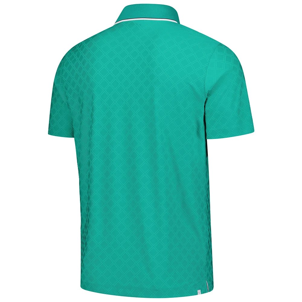 Men's Puma  Green Arnold Palmer Invitational Tipped Jacquard Polo