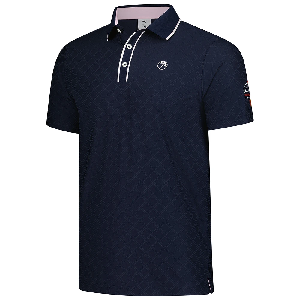 Polo Puma bleu marine Arnold Palmer Invitational à liseré jacquard pour homme
