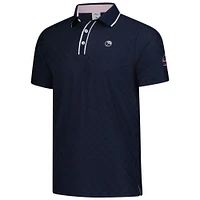 Polo Puma bleu marine Arnold Palmer Invitational à liseré jacquard pour homme