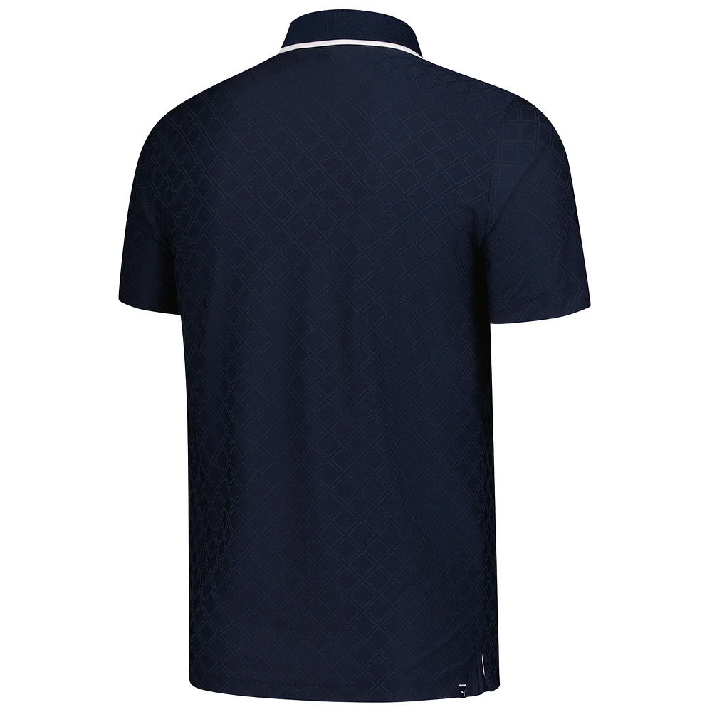 Polo Puma bleu marine Arnold Palmer Invitational à liseré jacquard pour homme
