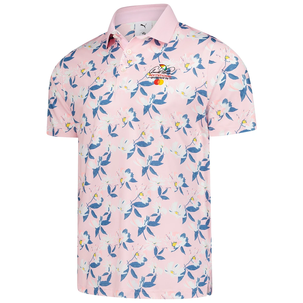 Men's Puma  Pink Arnold Palmer Invitational Springs Floral Polo