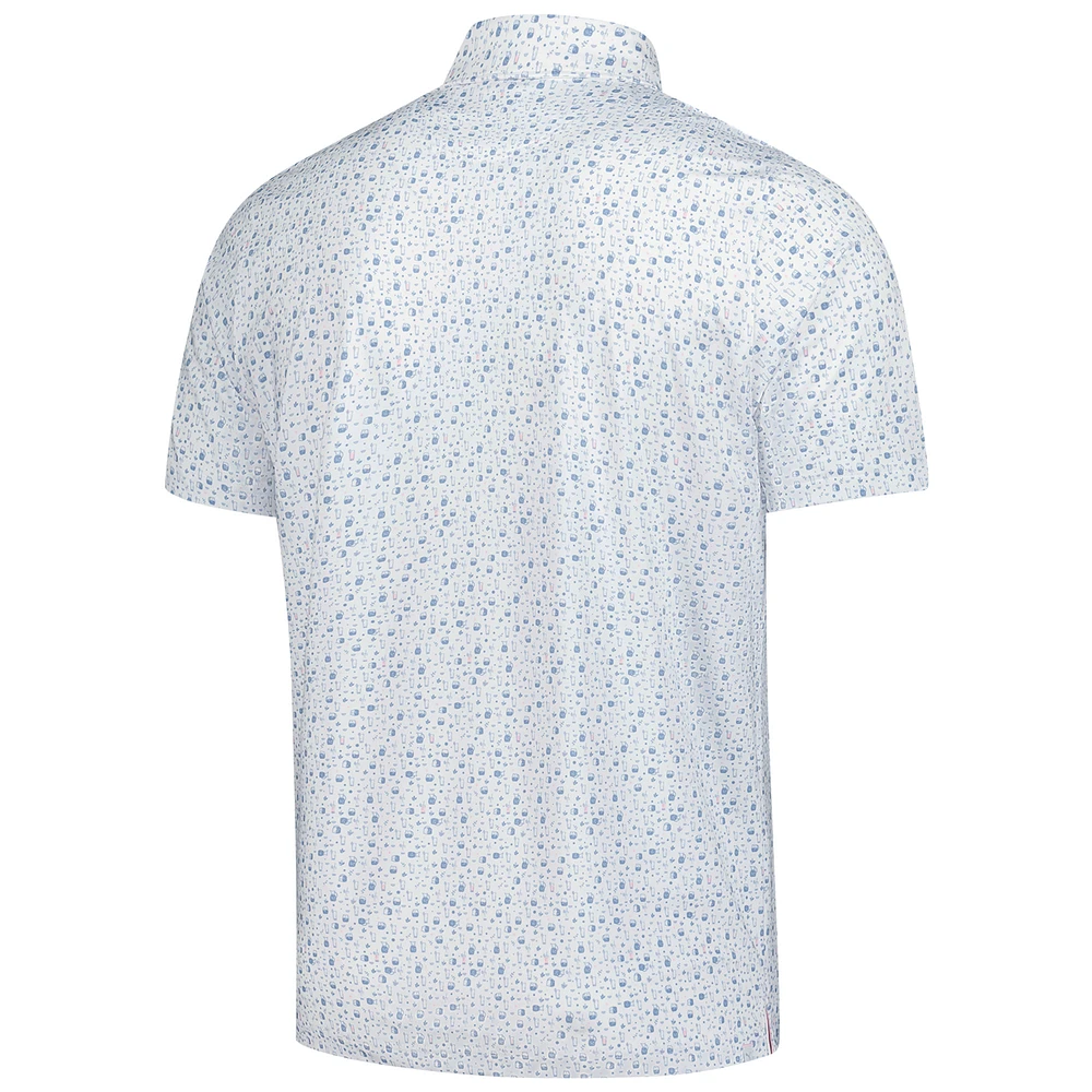 Men's Puma  White Arnold Palmer Invitational Tea Time MATTR Polo