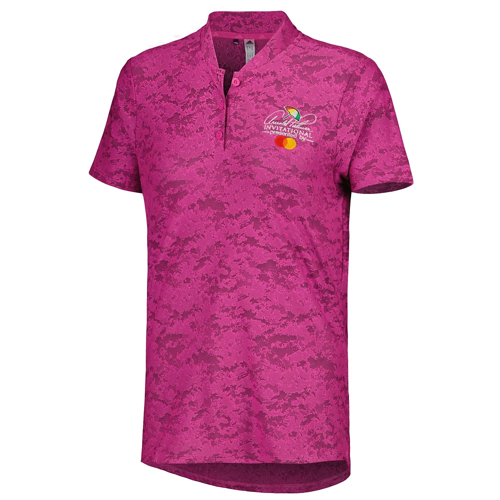 Men's adidas Pink Arnold Palmer Jacquard Polo