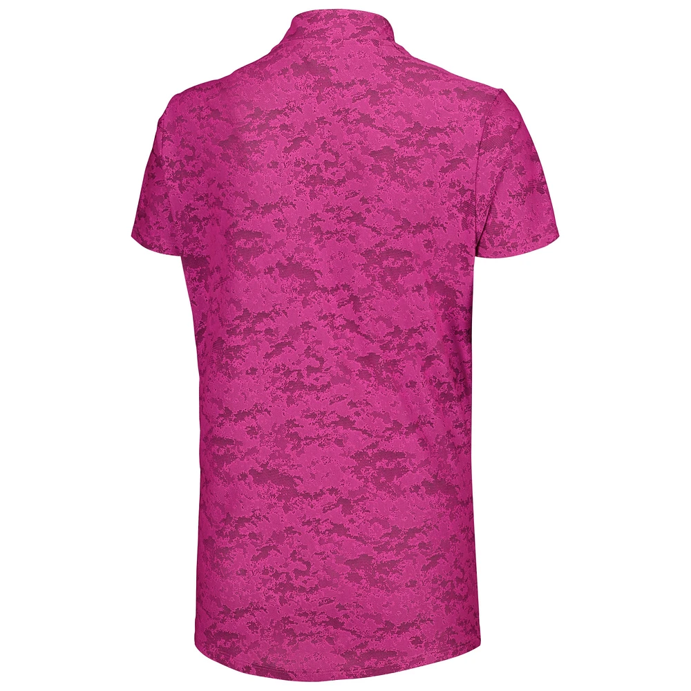 Polo en jacquard Arnold Palmer adidas rose pour homme