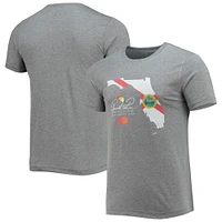 T-shirt à trois mélanges pour homme Ahead gris chiné Arnold Palmer Invitational Florida State Flag