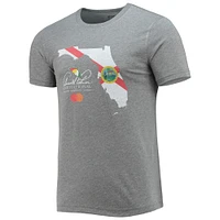 T-shirt à trois mélanges pour homme Ahead gris chiné Arnold Palmer Invitational Florida State Flag