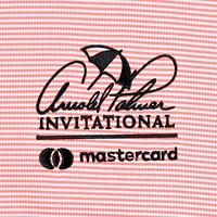 Men's FootJoy Coral Arnold Palmer Invitational Micro Feeder Stripe Lisle Self Collar Polo