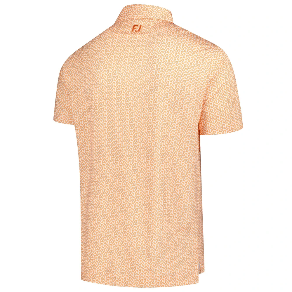 Polo FootJoy Orange Arnold Palmer Invitational Citrus Print Lisle pour homme