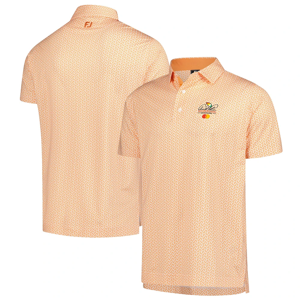 Polo FootJoy Orange Arnold Palmer Invitational Citrus Print Lisle pour homme