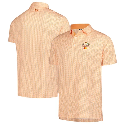 Polo FootJoy Orange Arnold Palmer Invitational Citrus Print Lisle pour homme