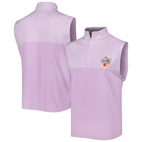 Men's FootJoy Purple Arnold Palmer Invitational Heather Yoke Half-Zip Vest