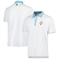 Polo en fil d'Écosse extensible FootJoy Arnold Palmer Invitational pour hommes, blanc