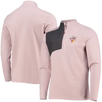 Men's Levelwear Pink Arnold Palmer Invitational Harris Quarter-Zip Top