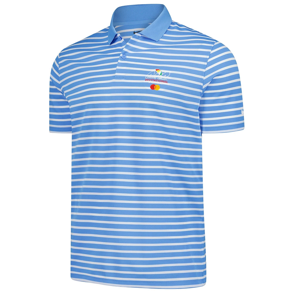 Polo Nike bleu Arnold Palmer Invitational Victory Stripe Performance pour homme