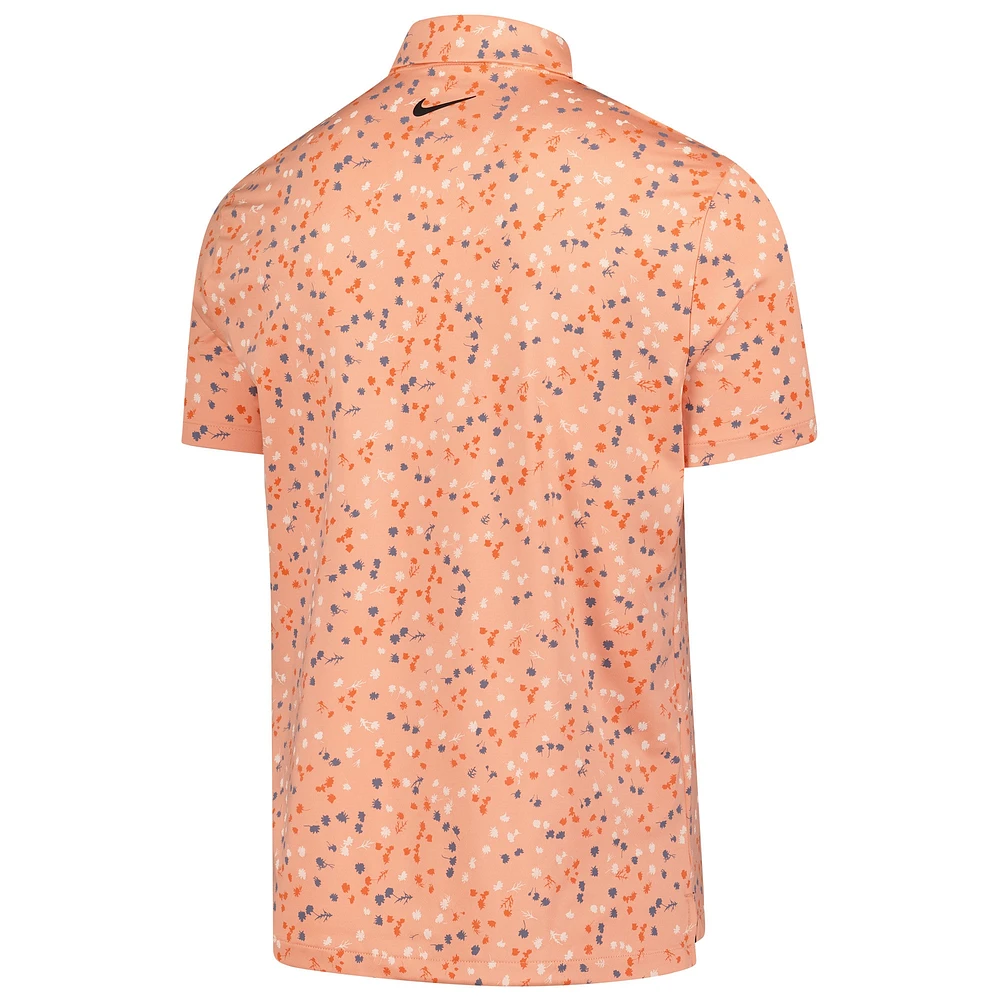 Men's Nike Orange Arnold Palmer Invitational Micro Floral Performance Polo