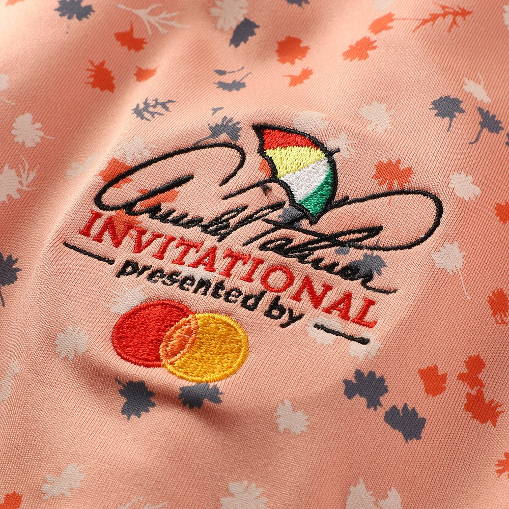 Men's Nike Orange Arnold Palmer Invitational Micro Floral Performance Polo