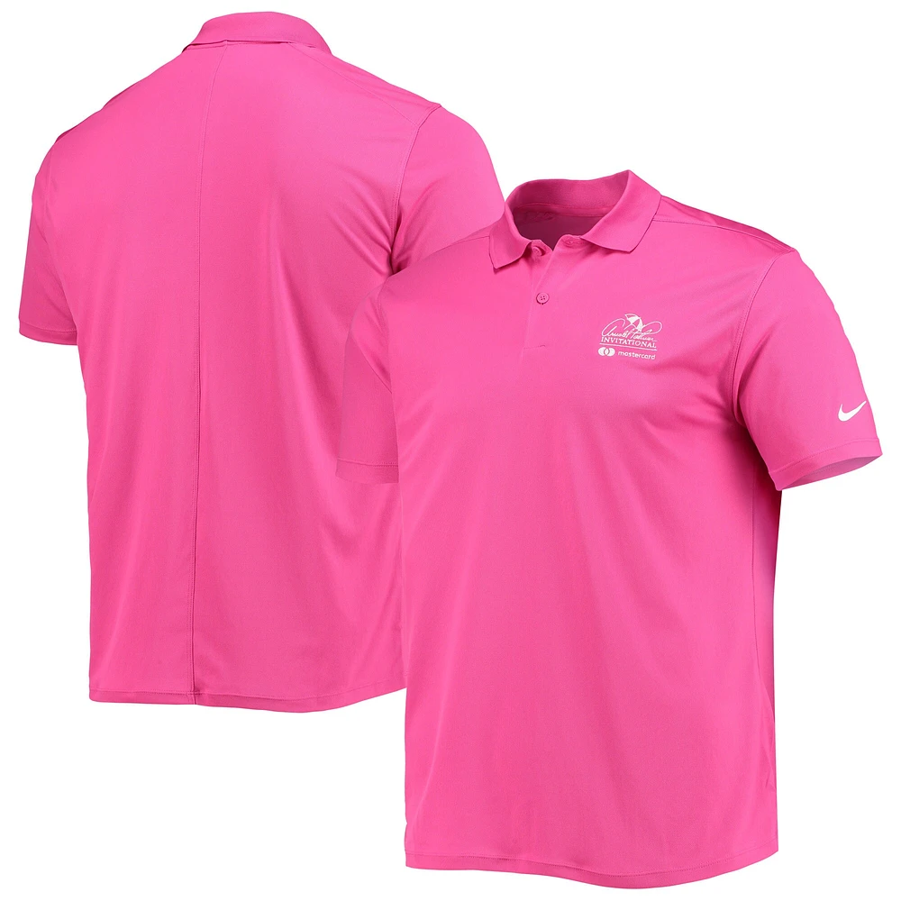 Polo Nike Arnold Palmer Invitational Victory Solid Wordmark Performance pour homme, rose