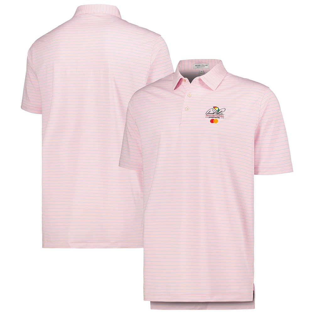 Men's Peter Millar Light Pink Arnold Palmer Invitational Drum Striped Polo