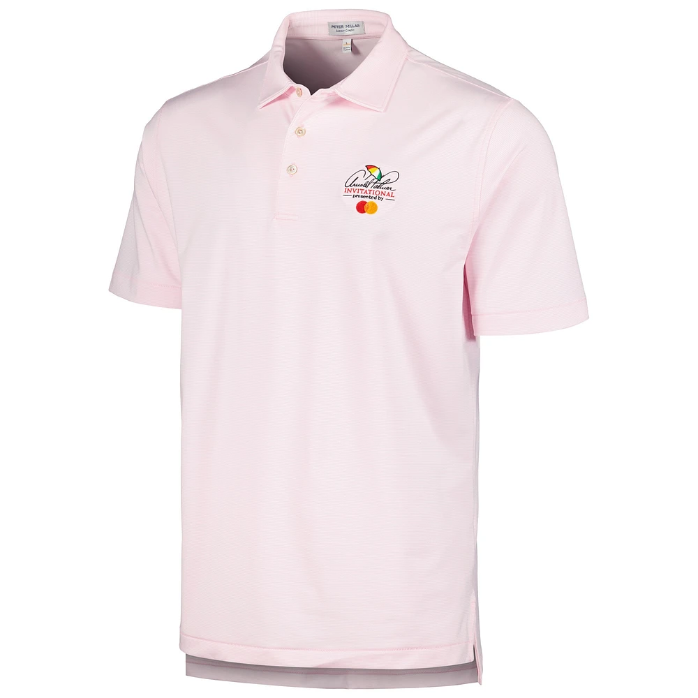 Polo Peter Millar Arnold Palmer Invitational Jubilee Stripe rose clair pour hommes