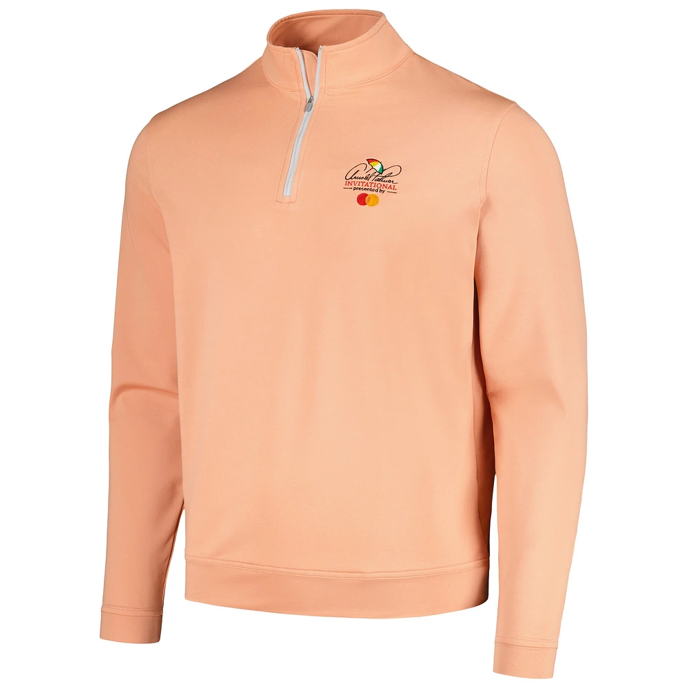 Haut à quart de zip Peter Millar Arnold Palmer Invitational Perth Melange Performance orange pour hommes