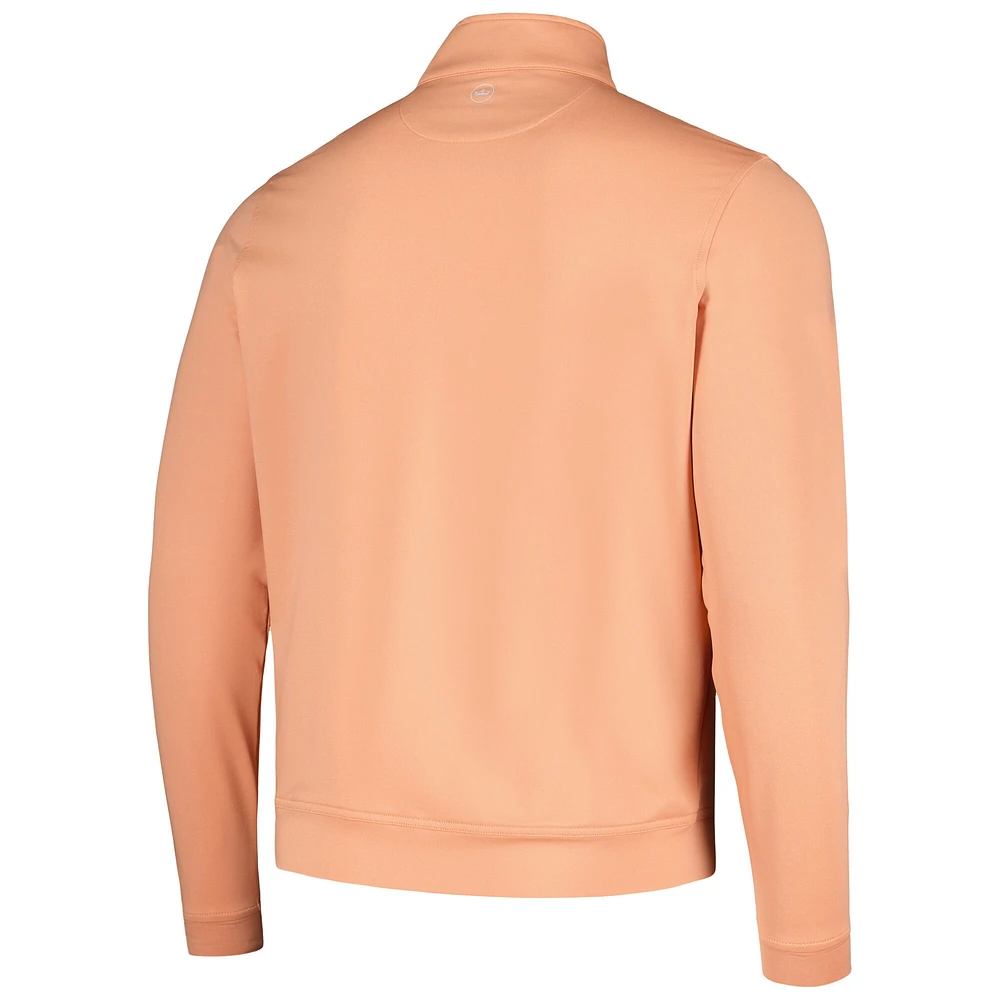 Men's Peter Millar Orange Arnold Palmer Invitational Perth Melange Performance Quarter-Zip Top