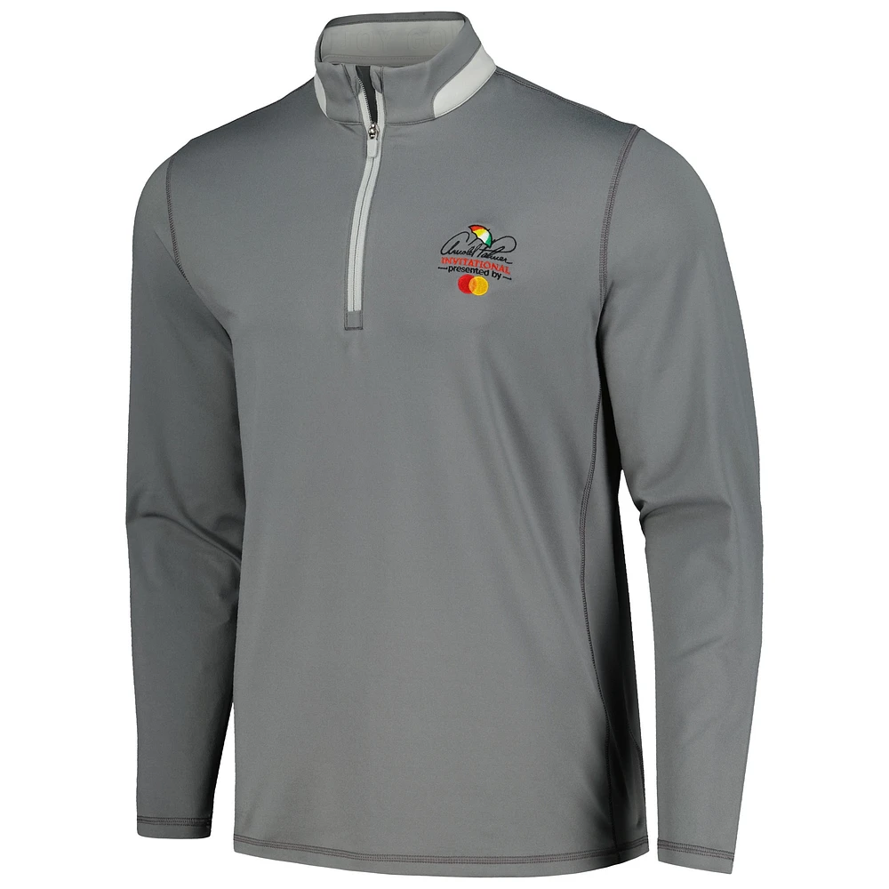 Men's Puma Gray Arnold Palmer Invitational Lightweight Quarter-Zip Top