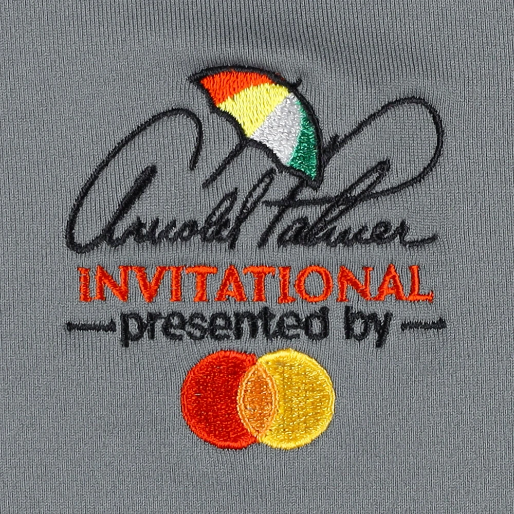 Men's Puma Gray Arnold Palmer Invitational Lightweight Quarter-Zip Top