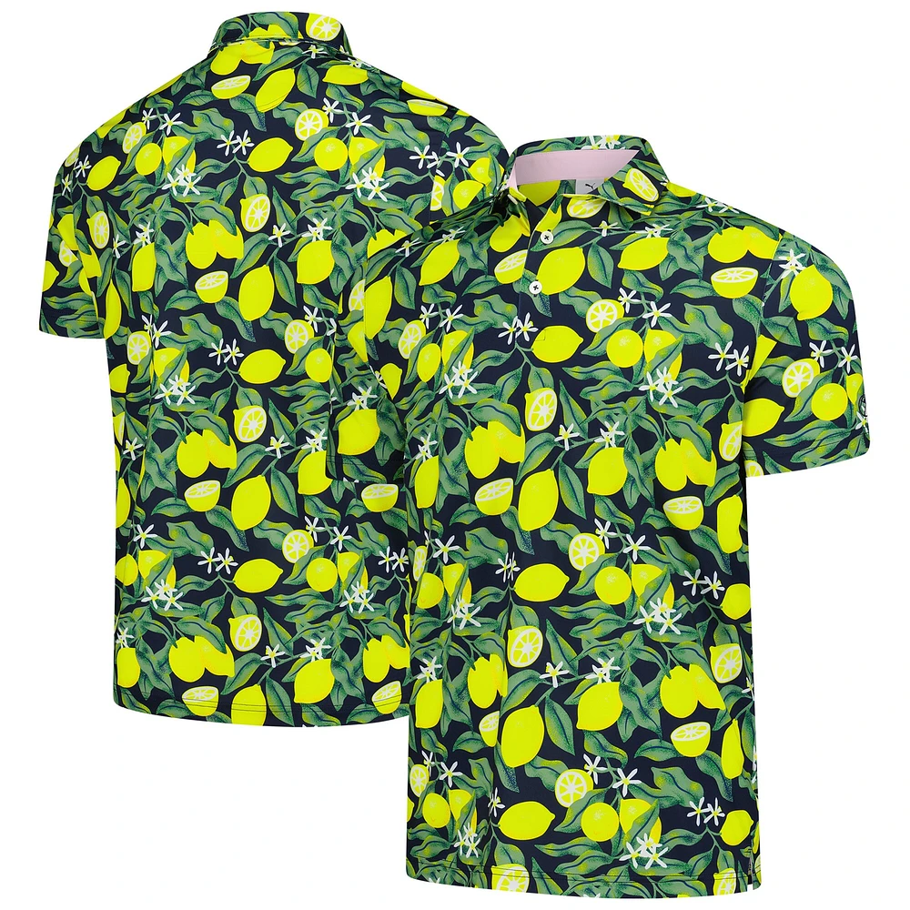 Men's Puma Navy Arnold Palmer MATTR Lemon Branch Polo
