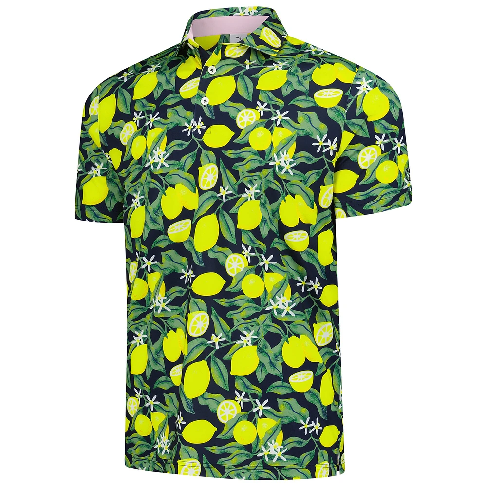 Men's Puma Navy Arnold Palmer MATTR Lemon Branch Polo