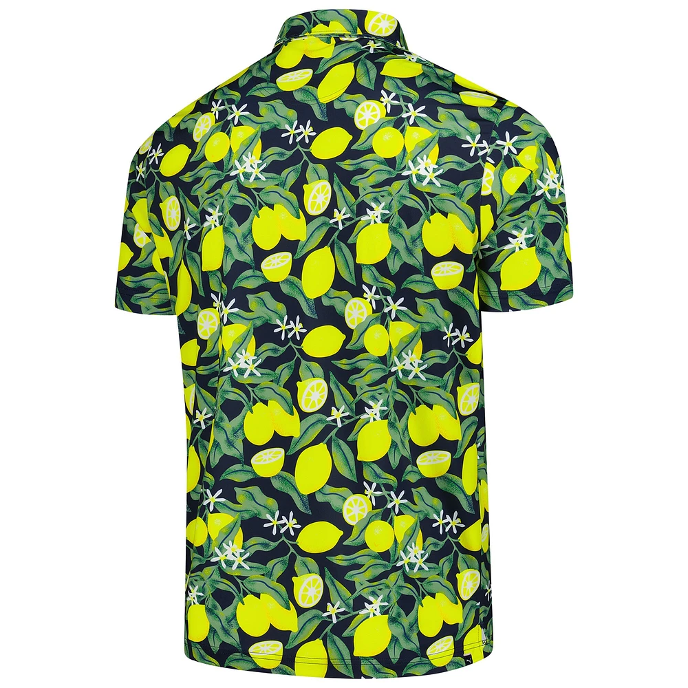 Men's Puma Navy Arnold Palmer MATTR Lemon Branch Polo