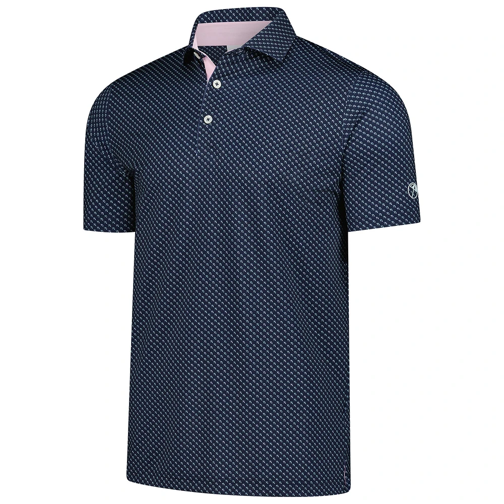 Polo Puma bleu marine Arnold Palmer MATTR Micro Umbrellas imprimé pour homme