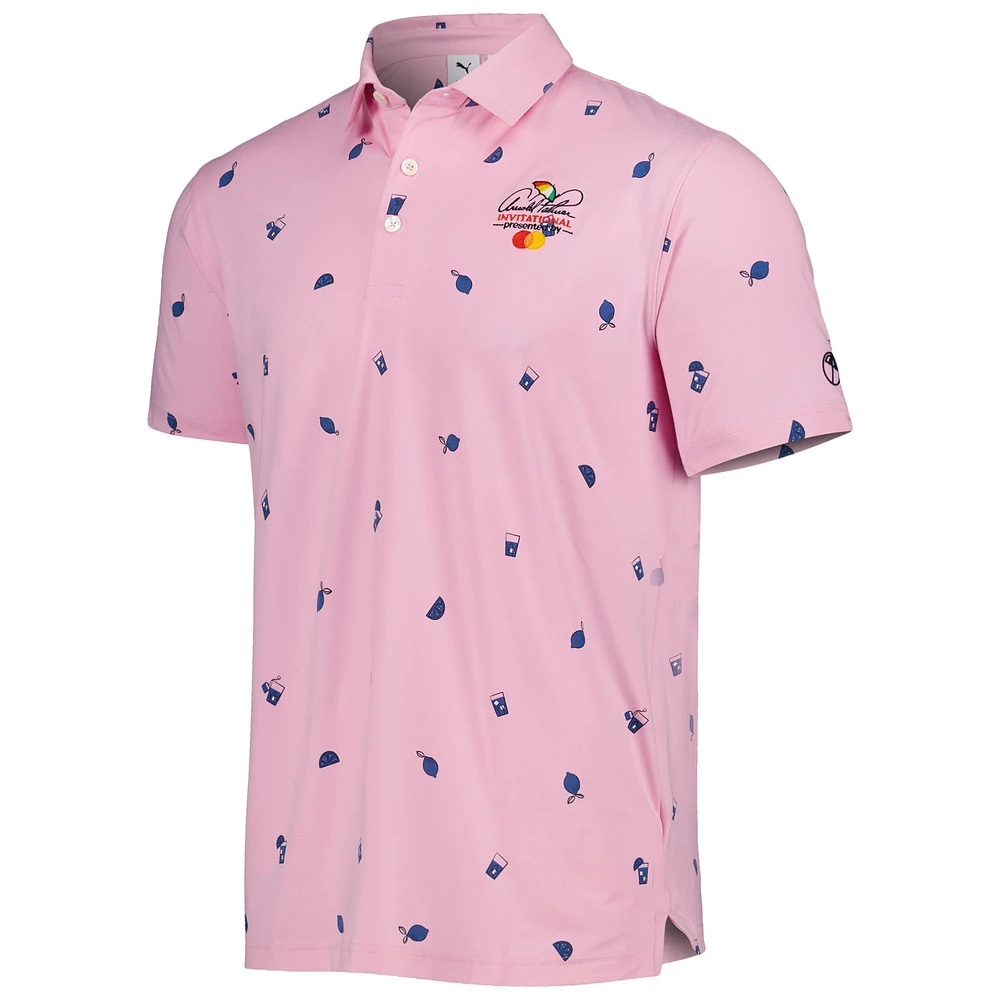 Men's Puma Pink Arnold Palmer Citrus CLOUDSPUN Polo