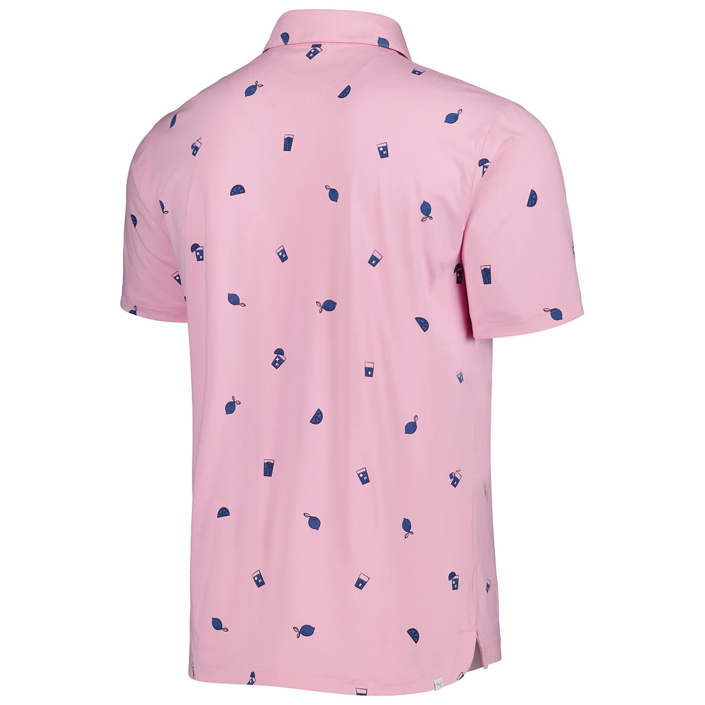 Men's Puma Pink Arnold Palmer Citrus CLOUDSPUN Polo