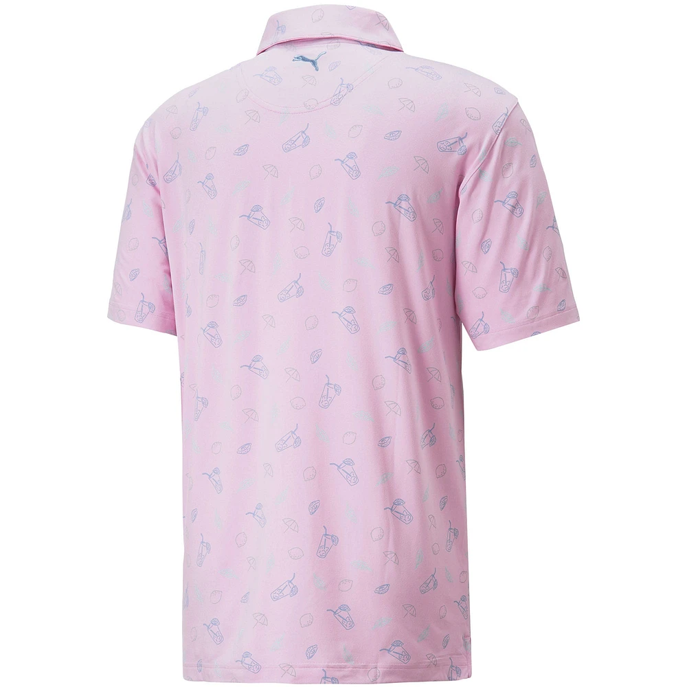 Men's Puma Pink Arnold Palmer Invitational Contender CLOUDSPUN Polo