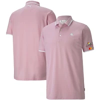 Polo à liseré signature Arnold Palmer Invitational pour homme, rose Puma