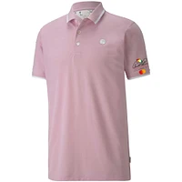 Men's Puma Pink Arnold Palmer Invitational Signature Tipped Polo