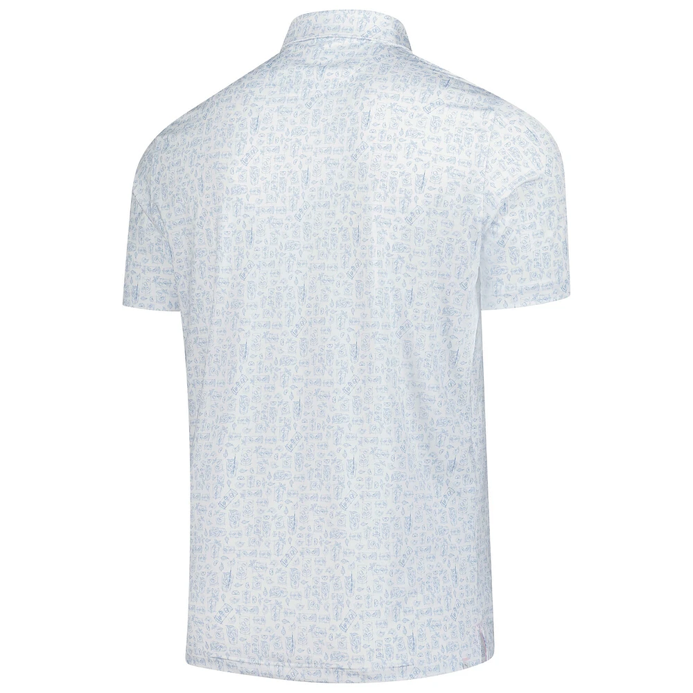 Polo Puma blanc Arnold Palmer MATTR Sketch pour homme