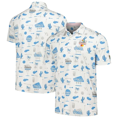 Men's Puma x Arnold Palmer Collection White Invitational Palmer's Place CLOUDSPUN Polo