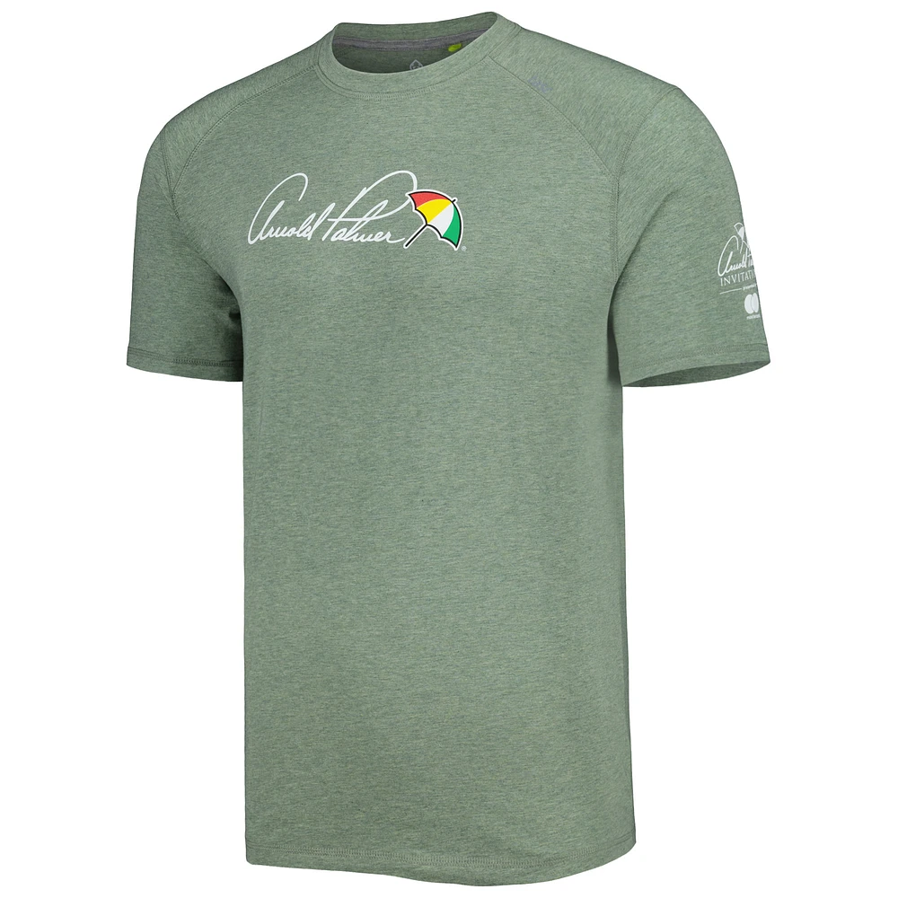 T-shirt à trois mélanges Tasc Performance Heather Green Arnold Palmer Invitational Carrollton pour homme