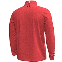 Men's Under Armour  Red Arnold Palmer Invitational Playoff 3.0 Print Quarter-Zip Pullover Top