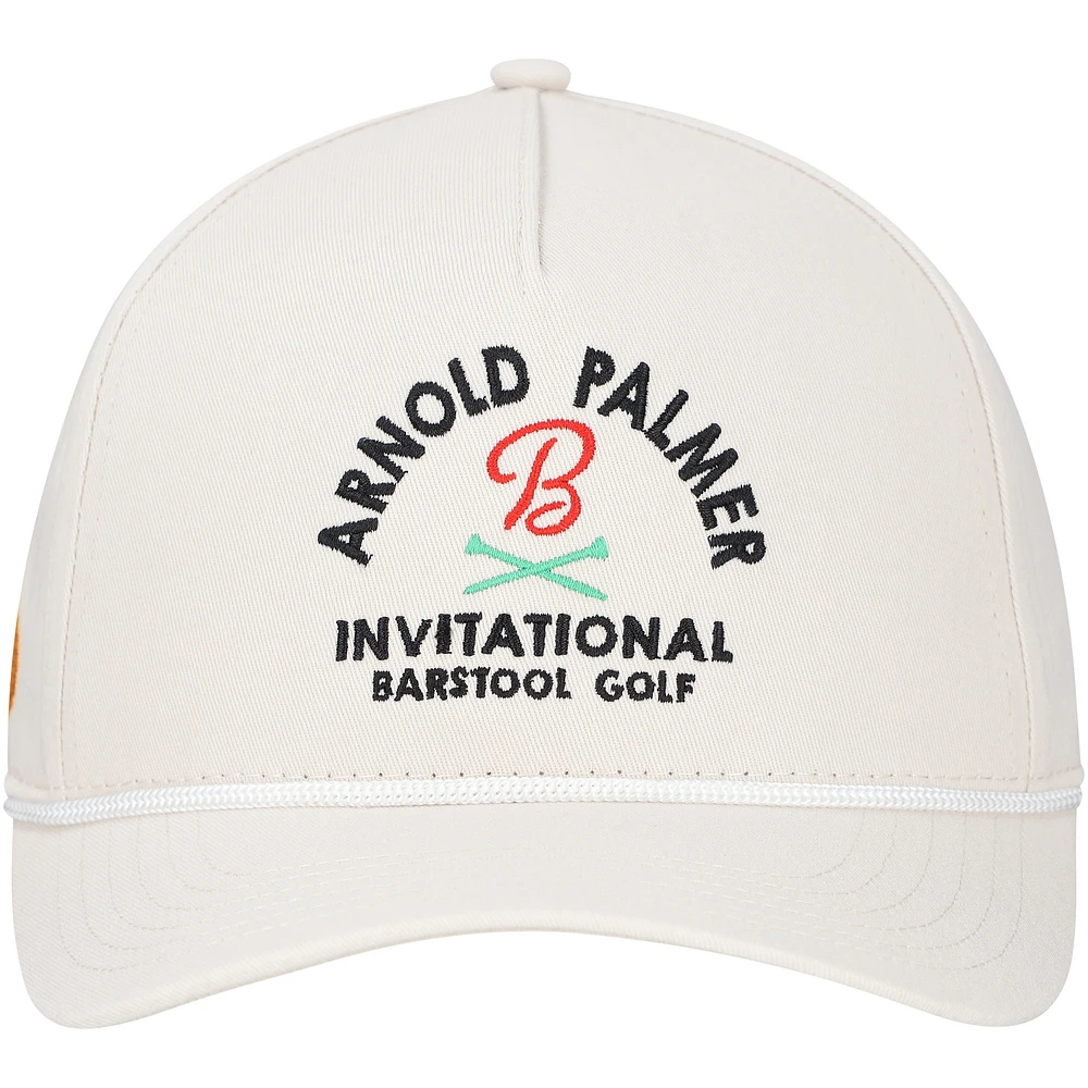 Unisex Barstool Golf  Cream Arnold Palmer Invitational Adjustable Rope Hat