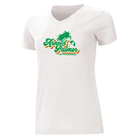 Women's Ahead  White Arnold Palmer Invitational Vista V-Neck T-Shirt