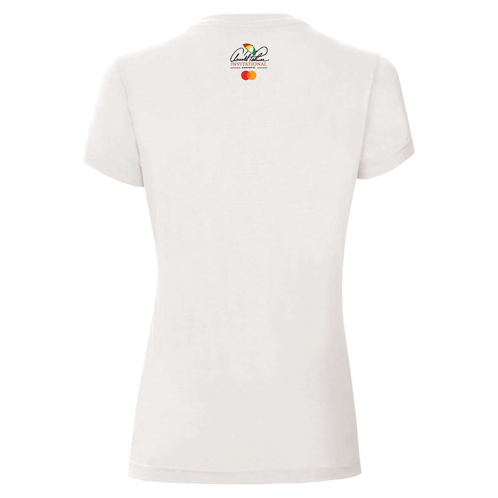 Women's Ahead  White Arnold Palmer Invitational Vista V-Neck T-Shirt